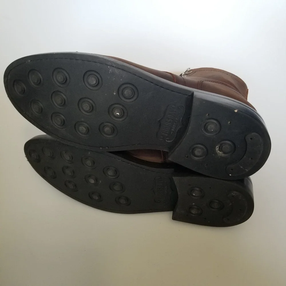 Thursday Boot Co Captain Boots Mens Size 10 Wide Brown Leather Cap Toe Work EUC